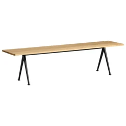 HAY Pyramid bench 12, 190 x 45 cm, black - lacquered oak