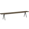 HAY Pyramid bench 12, 250 x 40 cm, black - smoked oak