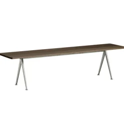 HAY Pyramid bench 12, beige - smoked oak