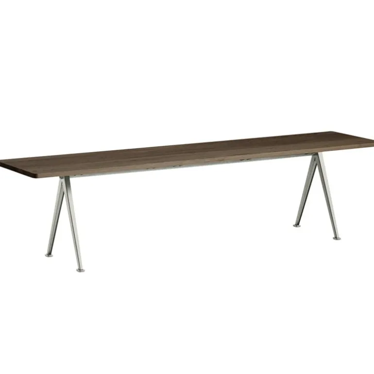HAY Pyramid bench 12, beige - smoked oak
