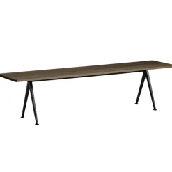 HAY Pyramid bench 12, black - smoked oak
