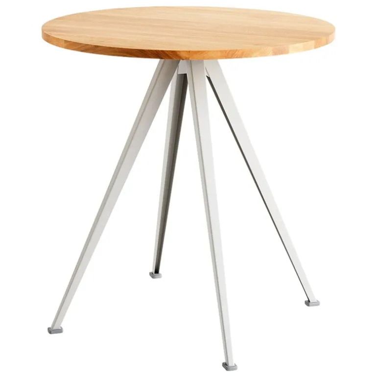 HAY Pyramid café table 21, 70 cm, beige - lacquered oak