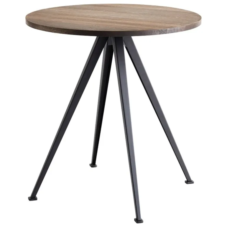 HAY Pyramid Café table 21, 70 cm, black - smoked oak