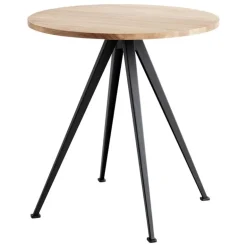 HAY Pyramid Café table 21, 70 cm, black - matt lacquered oak