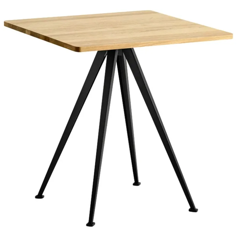 HAY Pyramid café table 21, 70 x 70 cm, black - lacquered oak