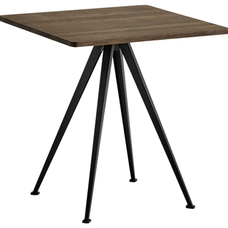 HAY Pyramid Café table 21, 70 x 70 cm, black - smoked oak
