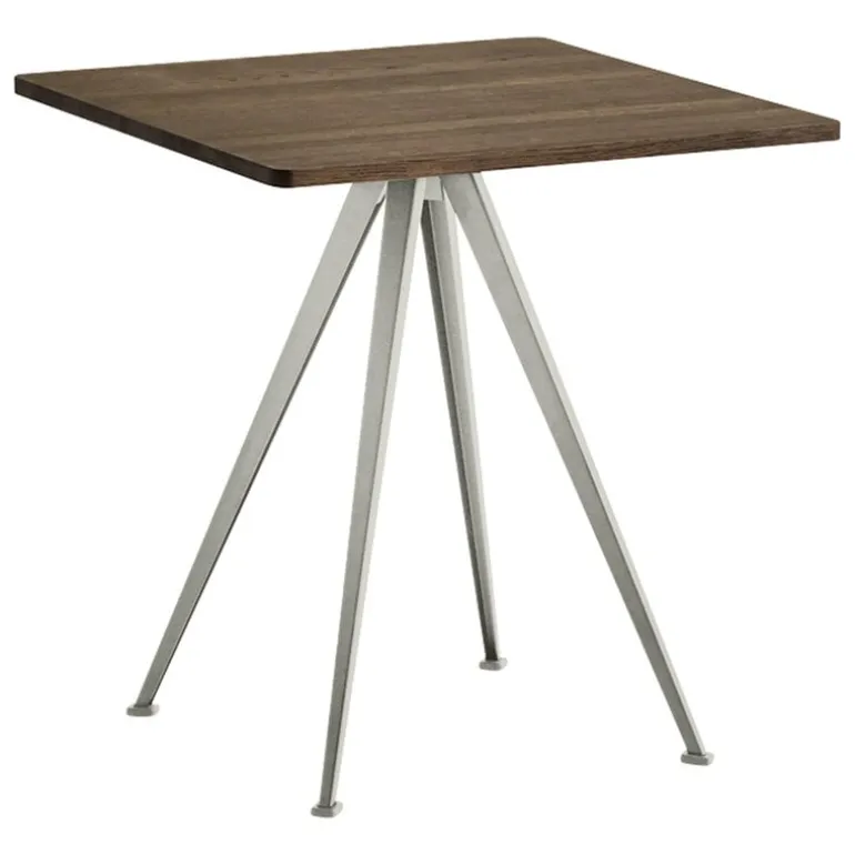 HAY Pyramid café table 21, 70 x 70 cm, beige - smoked oak