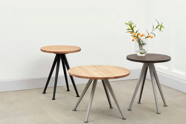 HAY Pyramid coffee table 51, 60 cm, beige - lacquered oak