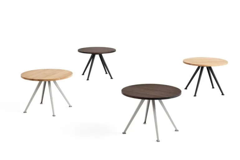 HAY Pyramid coffee table 51, 60 cm, beige - smoked oak