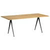 HAY Pyramid table 02, 190 x 85 cm, black - lacquered oak