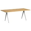 HAY Pyramid table 02, 190 x 85 cm, beige - lacquered oak