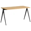 HAY Pyramid table 01, 140 x 65 cm, black - lacquered oak