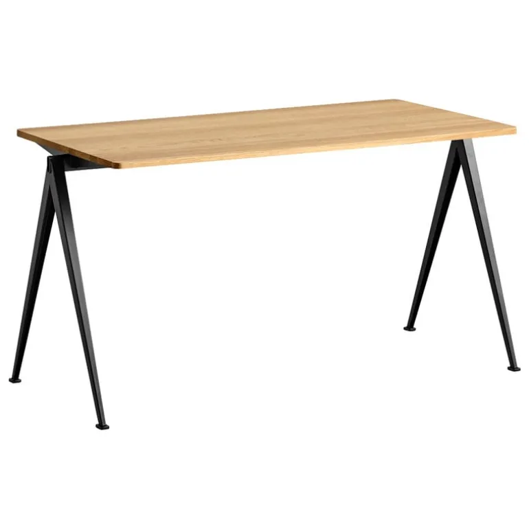 HAY Pyramid table 01, 140 x 65 cm, black - lacquered oak