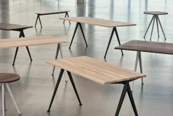 HAY Pyramid table 01, 140 x 65 cm, beige - smoked oak