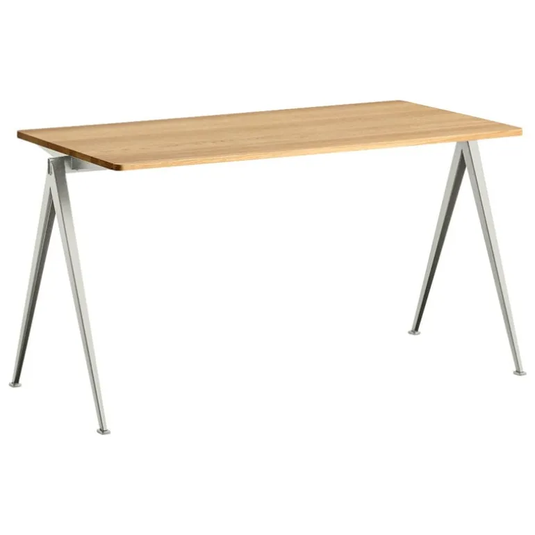 HAY Pyramid table 01, 140 x 65 cm, beige - lacquered oak