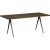 HAY Pyramid table 02, 190 x 85 cm, black - smoked oak