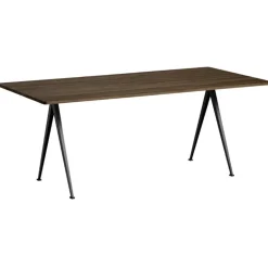 HAY Pyramid table 02, 190 x 85 cm, black - smoked oak