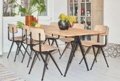 HAY Pyramid table 02, 190 x 85 cm, black - smoked oak