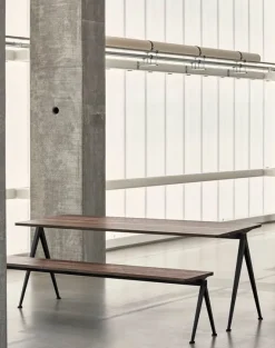 HAY Pyramid table 02, 190 x 85 cm, black - smoked oak