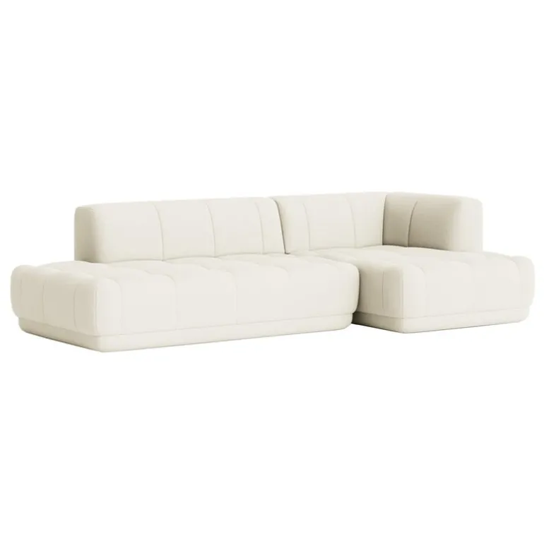 HAY Quilton sofa, combination 21, right, off-white Olavi by HAY 01