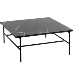 HAY Rebar coffee table, 80 x 83 cm, black - black marble