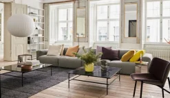 HAY Rebar coffee table, 100 x 104 cm, black - black marble