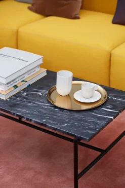 HAY Rebar coffee table, 80 x 49 cm, black - black marble