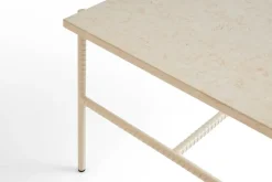 HAY Rebar coffee table, 80 x 49 cm, alabaster - beige marble