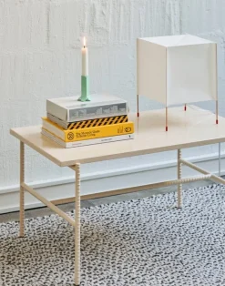 HAY Rebar coffee table, 80 x 49 cm, alabaster - beige marble