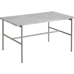 HAY Rebar coffee table, 80 x 49 cm, fossil grey - grey marble