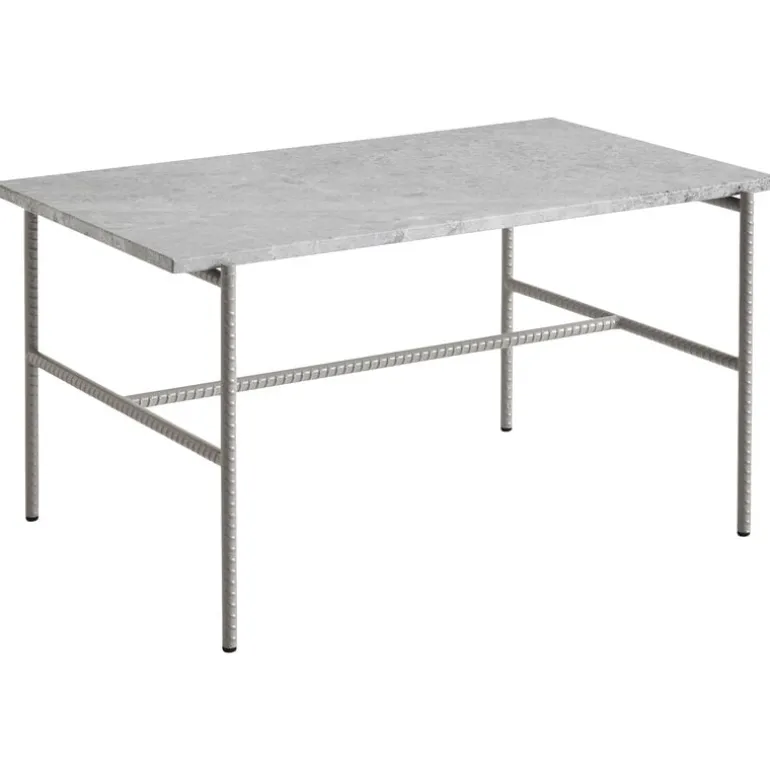 HAY Rebar coffee table, 80 x 49 cm, fossil grey - grey marble