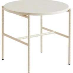 HAY Rebar side table, 45 cm, alabaster - beige marble