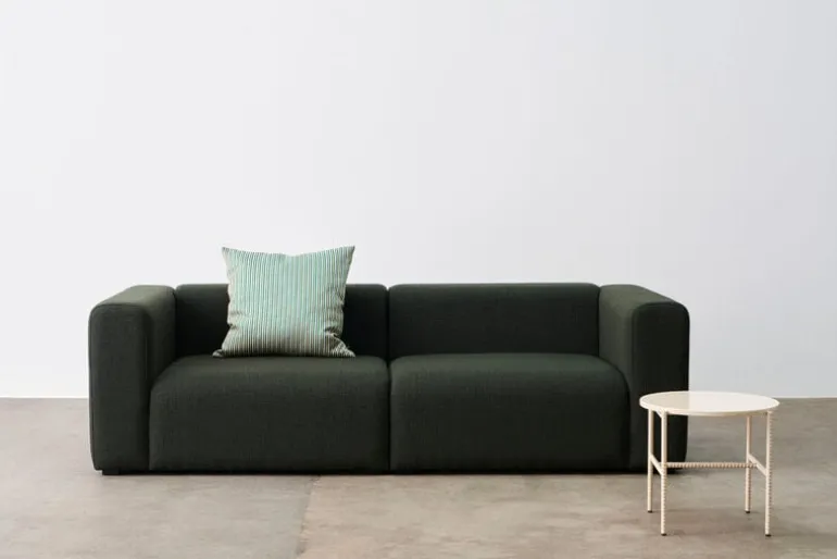 HAY Rebar side table, 45 cm, alabaster - beige marble