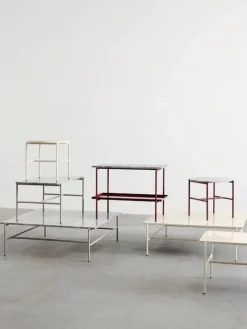 HAY Rebar side table, 75 x 44 cm, alabaster - beige marble