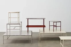 HAY Rebar side table, 75 x 44 cm, fossil grey - grey marble