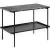 HAY Rebar side table, 75 x 44 cm, black - black marble