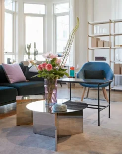 HAY Rebar side table, 75 x 44 cm, black - black marble