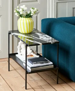 HAY Rebar side table, 75 x 44 cm, black - black marble