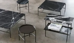 HAY Rebar side table, 75 x 44 cm, black - black marble