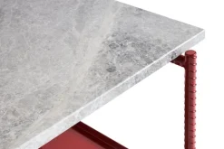 HAY Rebar side table, 75 x 44 cm, barn red - grey marble