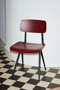 HAY Result chair, black - dark brick