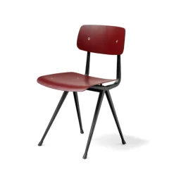 HAY Result chair, black - dark brick