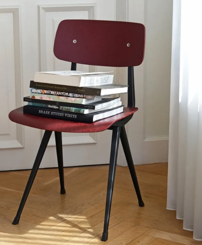 HAY Result chair, black - dark brick
