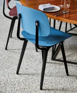 HAY Revolt chair, black - azure blue 3.0