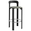 HAY Rey bar stool, 75 cm, deep black - black grey Steelcut Trio 124