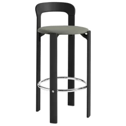 HAY Rey bar stool, 75 cm, deep black - black grey Steelcut Trio 124