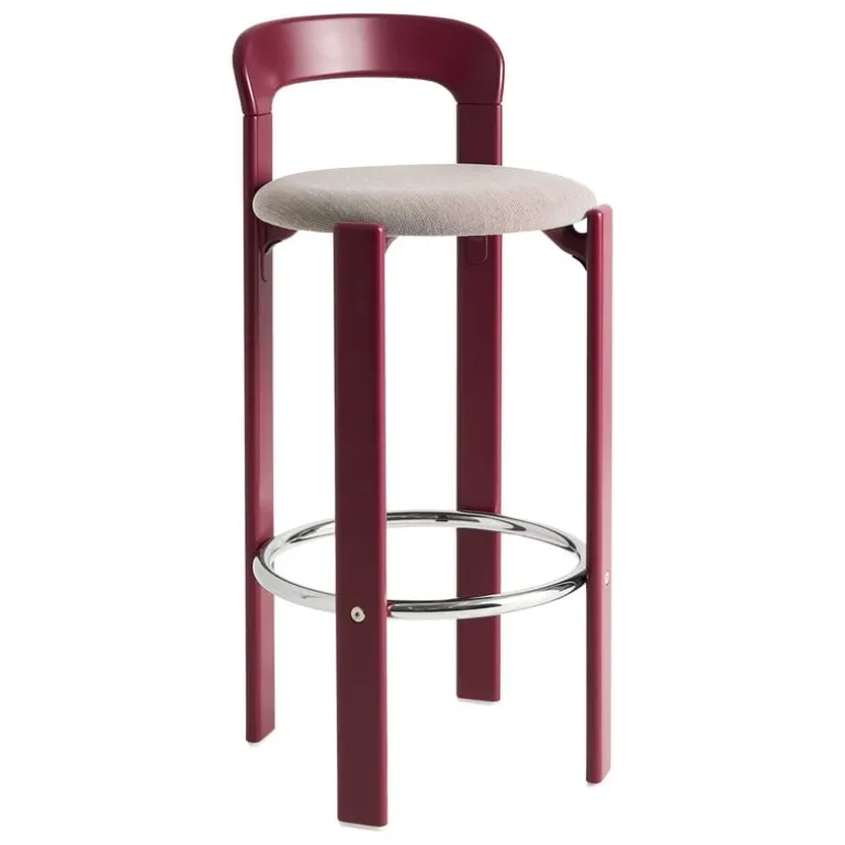 HAY Rey bar stool, 75 cm, grape red - burgundy Steelcut Trio 416