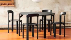 HAY Rey table, 128 cm, deep black - vulcano