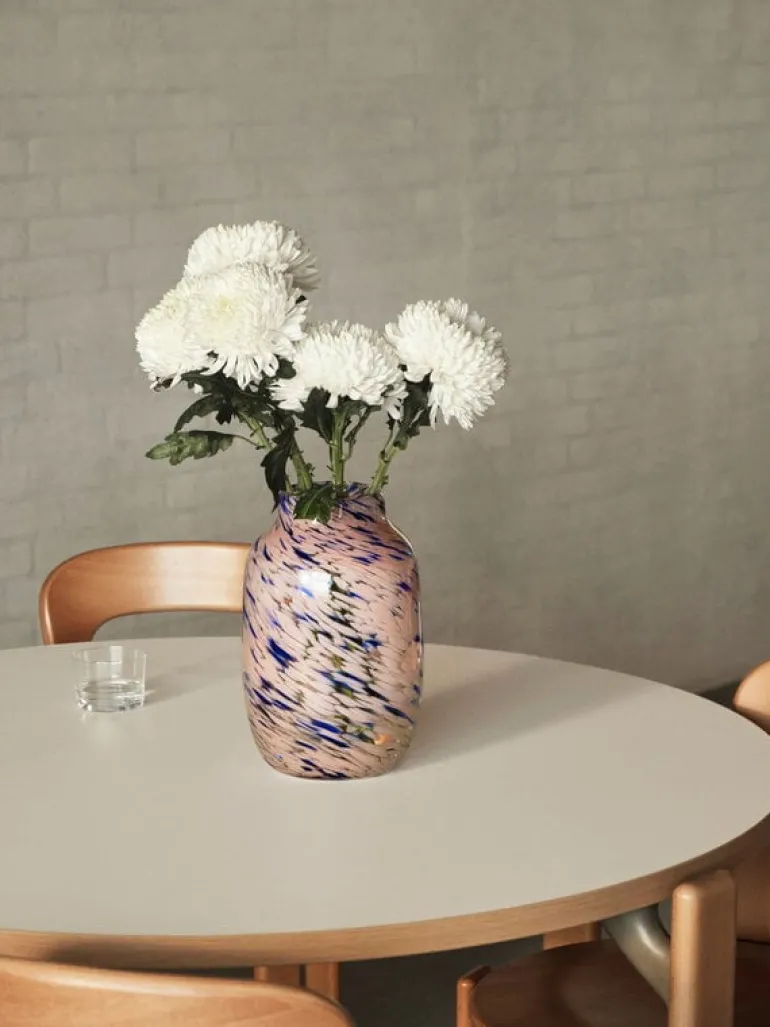 HAY Rey table, 128 cm, golden - ivory white