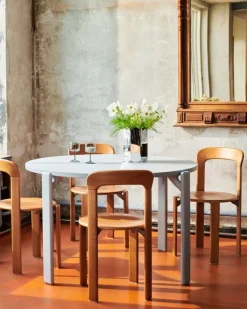 HAY Rey table, 128 cm, slate blue - gull